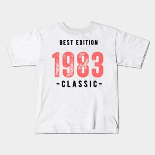 Vintage Birthday Year 1983 Black Kids T-Shirt